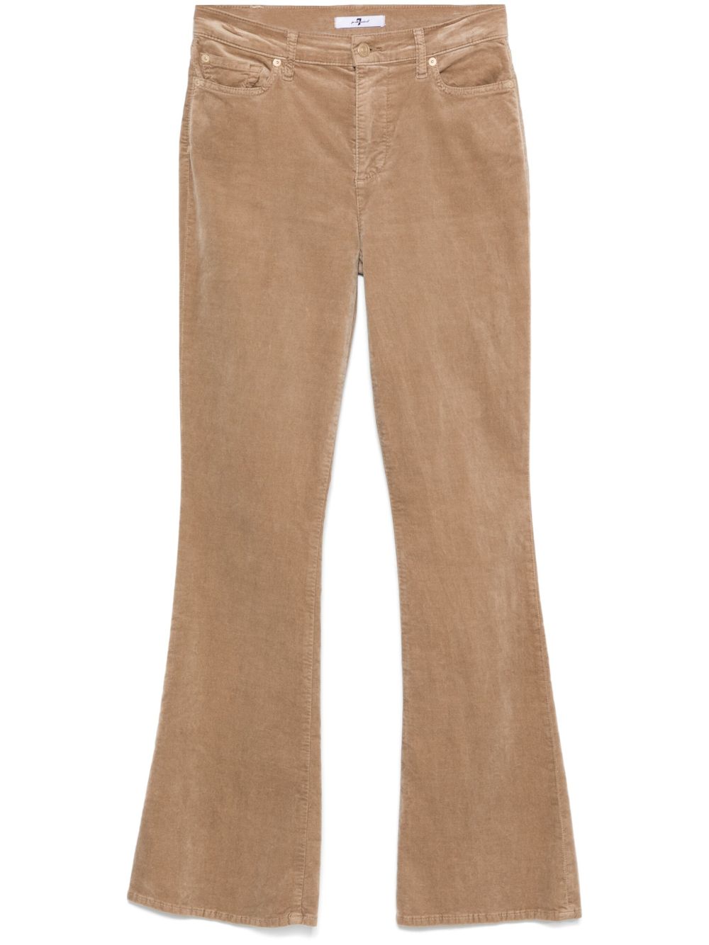 7 For All Mankind 丝绒长裤 - 褐色