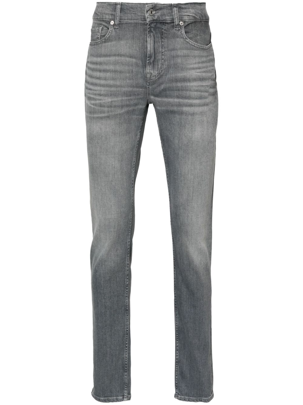7 For All Mankind Paxtyn 中腰紧身牛仔裤 - 灰色