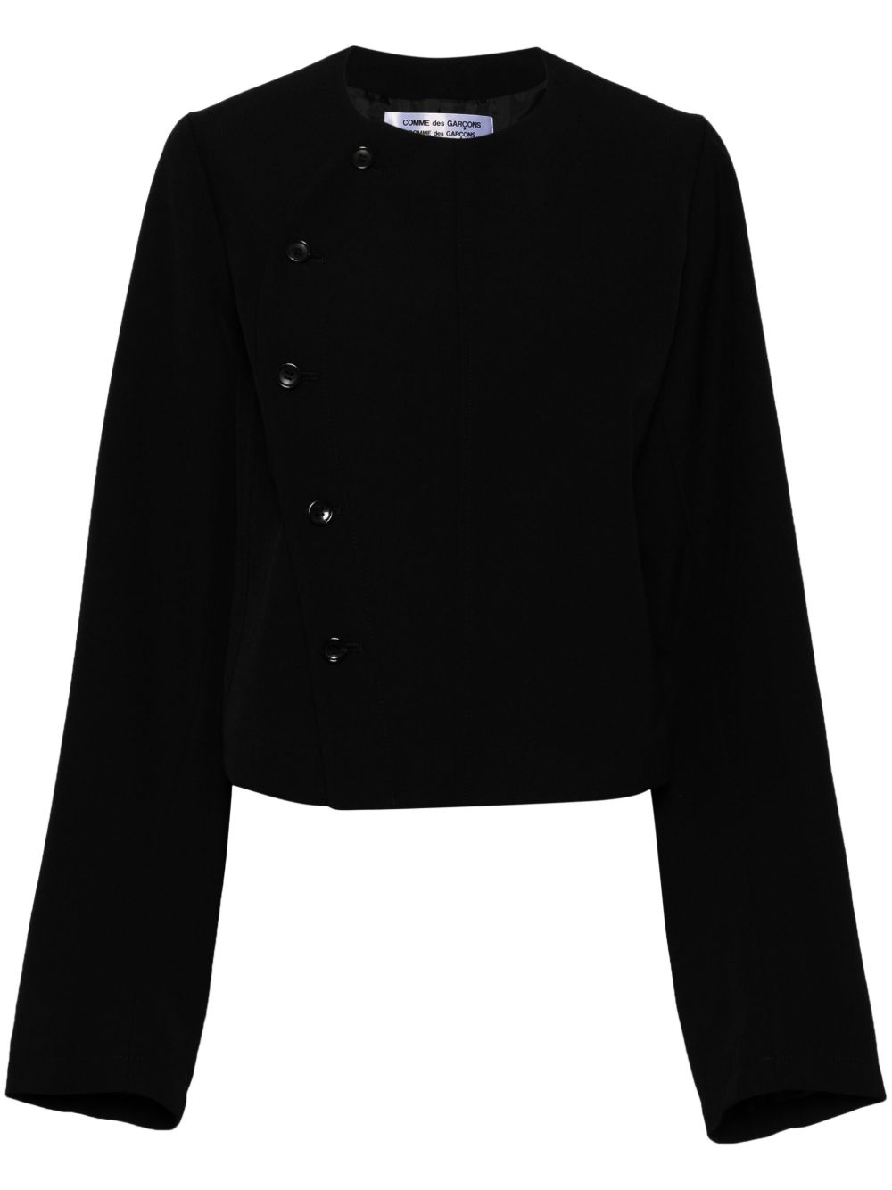 Comme Des Garçons Comme Des Garçons 镂空羊毛夹克 - 黑色