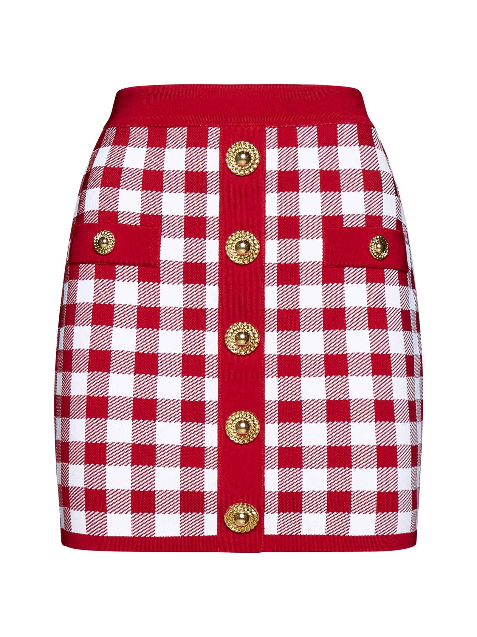 Balmain Viscose-blend Knit Miniskirt