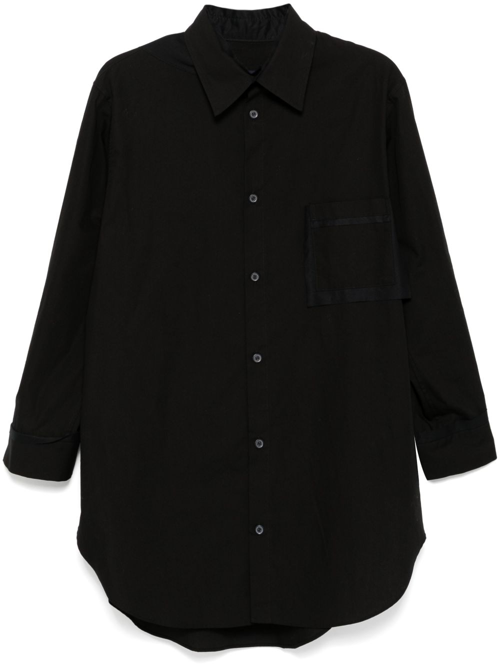 Yohji Yamamoto 经典棉衬衫 - 黑色