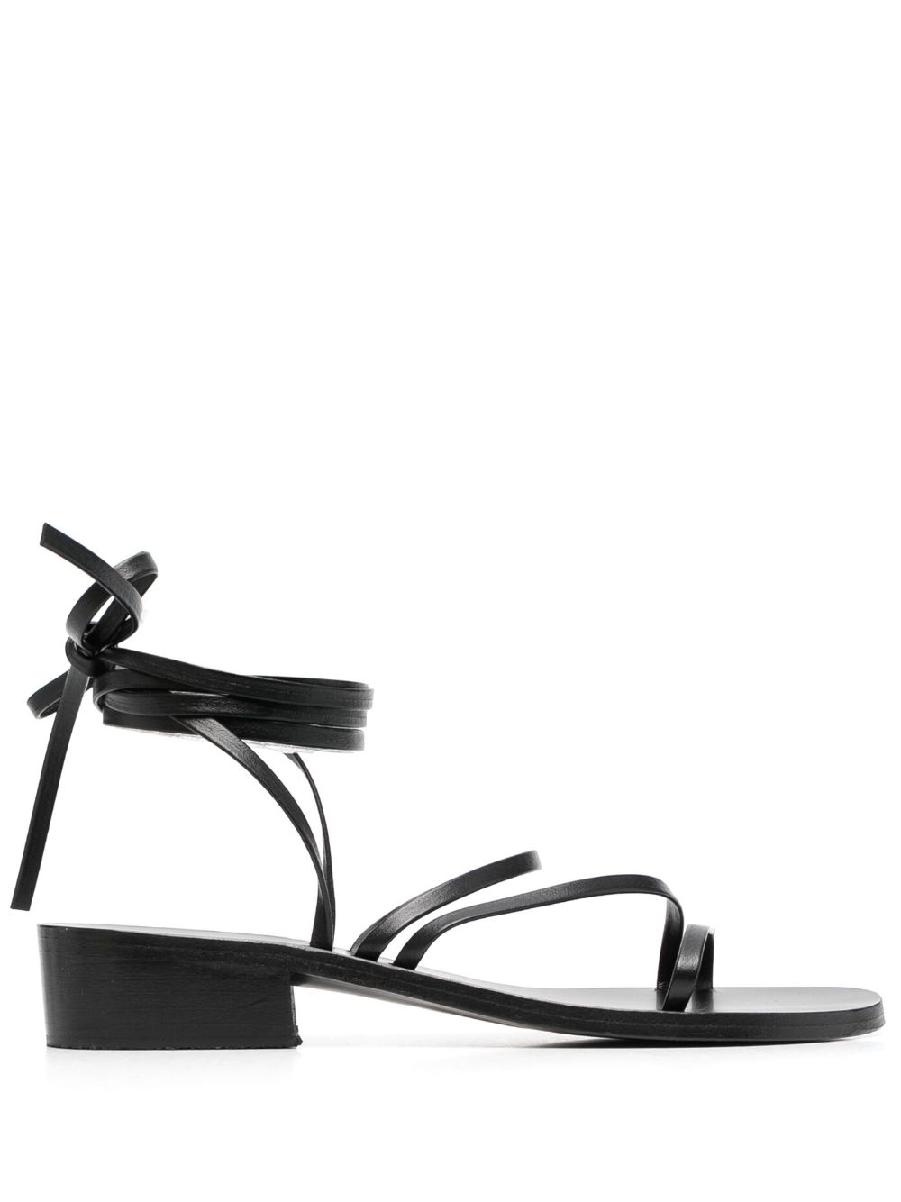 Ancient Greek Sandals Hara 皮质凉鞋 - 黑色