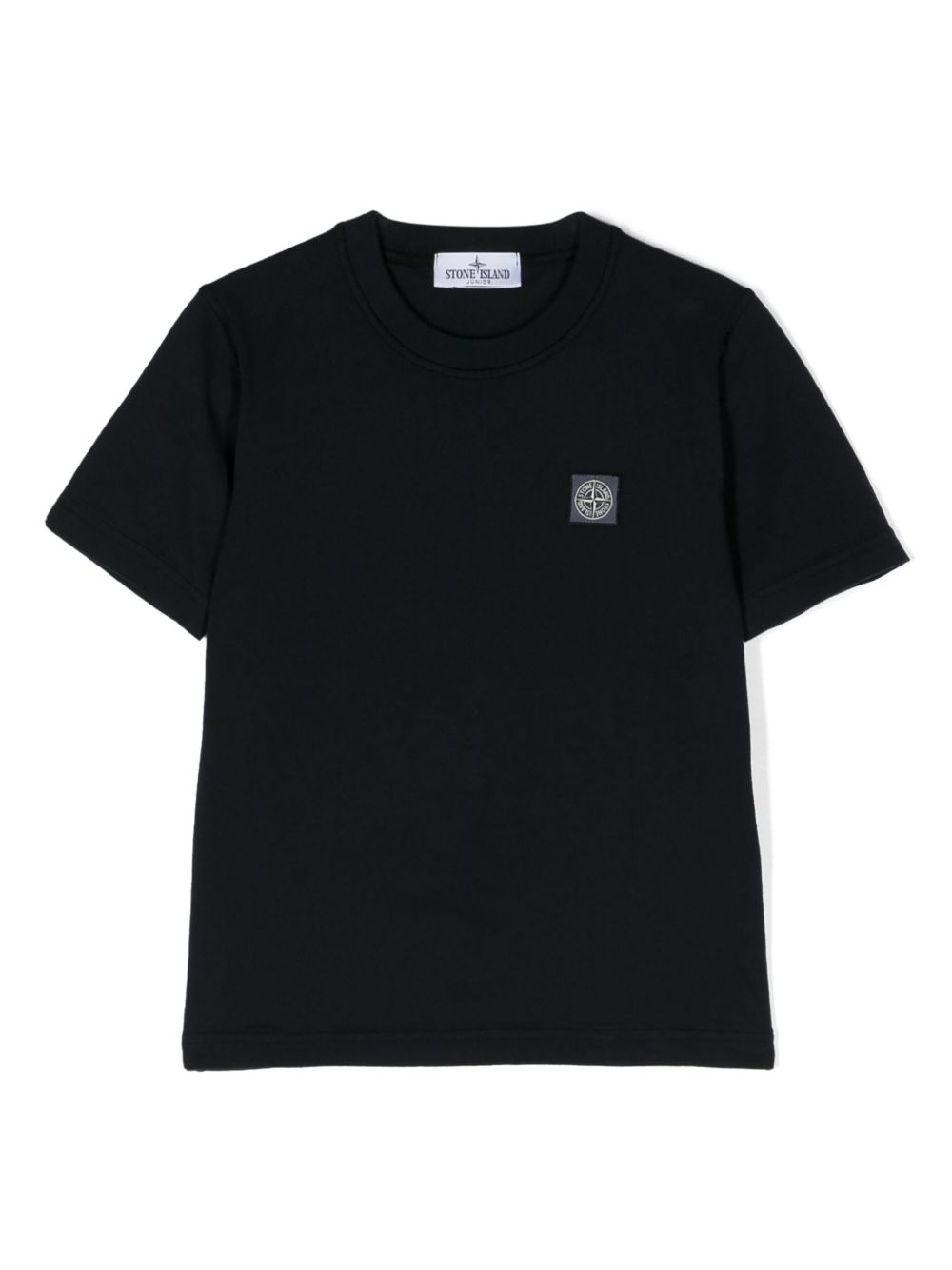Stone Island Junior 罗盘贴花棉T恤 - 蓝色