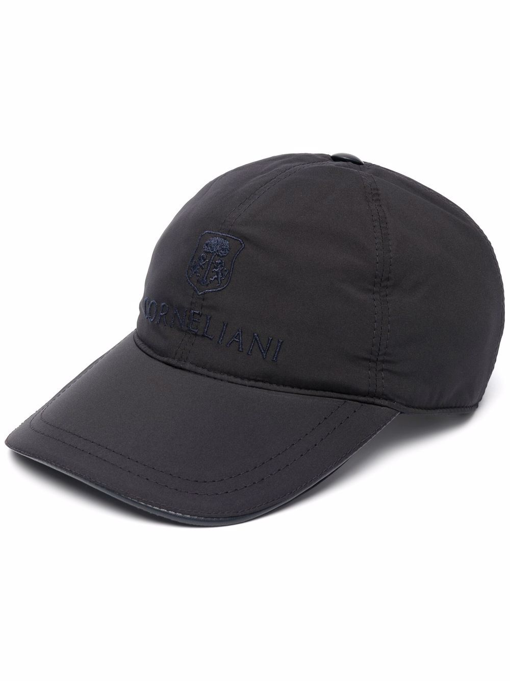 Corneliani logo刺绣棒球帽 - 蓝色