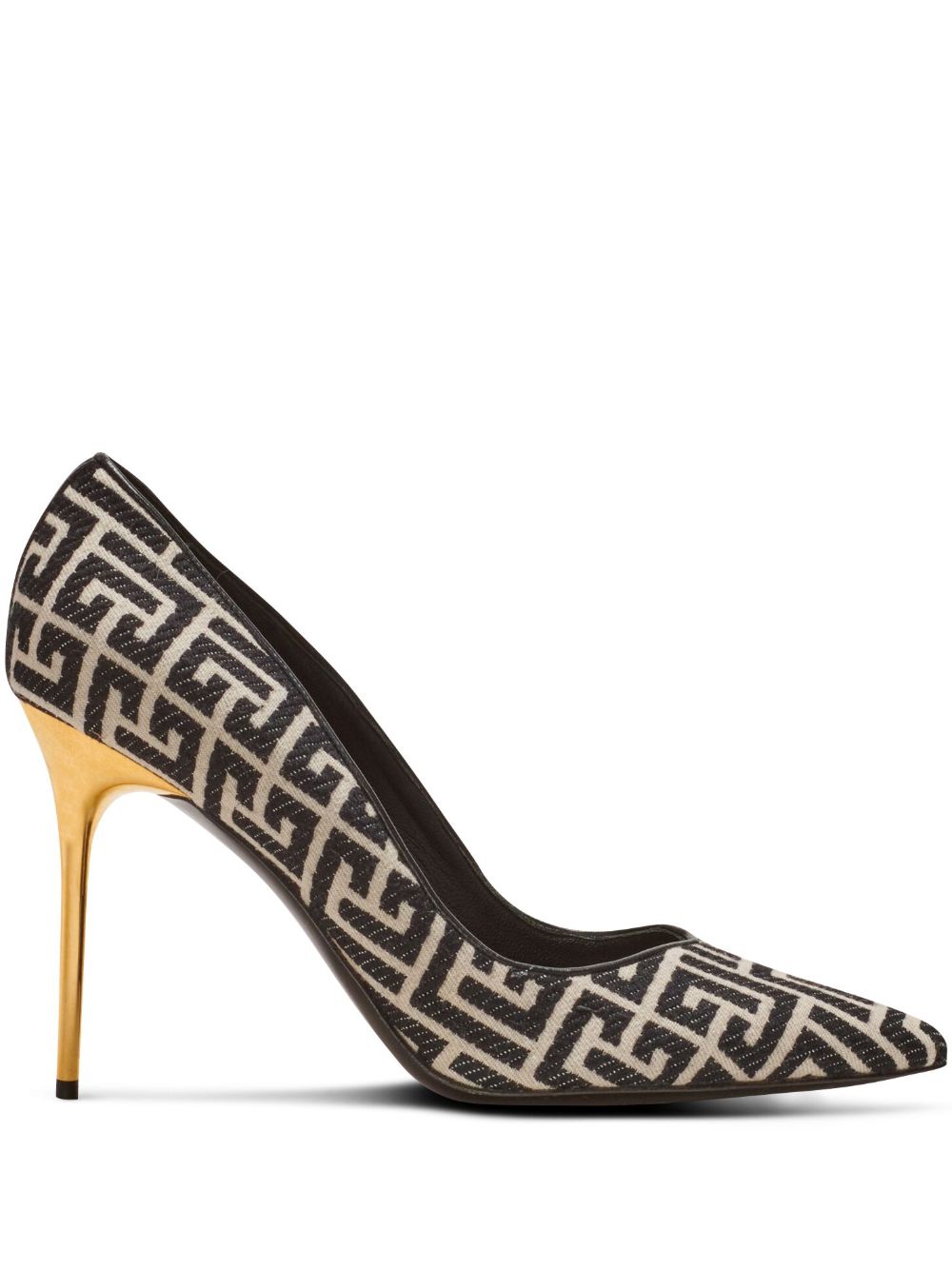 Balmain Ruby 经典logo高跟鞋 - 黑色