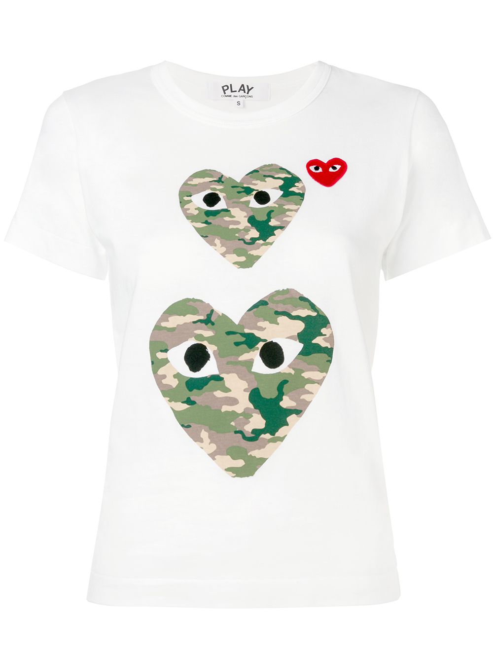 Comme Des Garçons Play heart eyes T-shirt - 白色