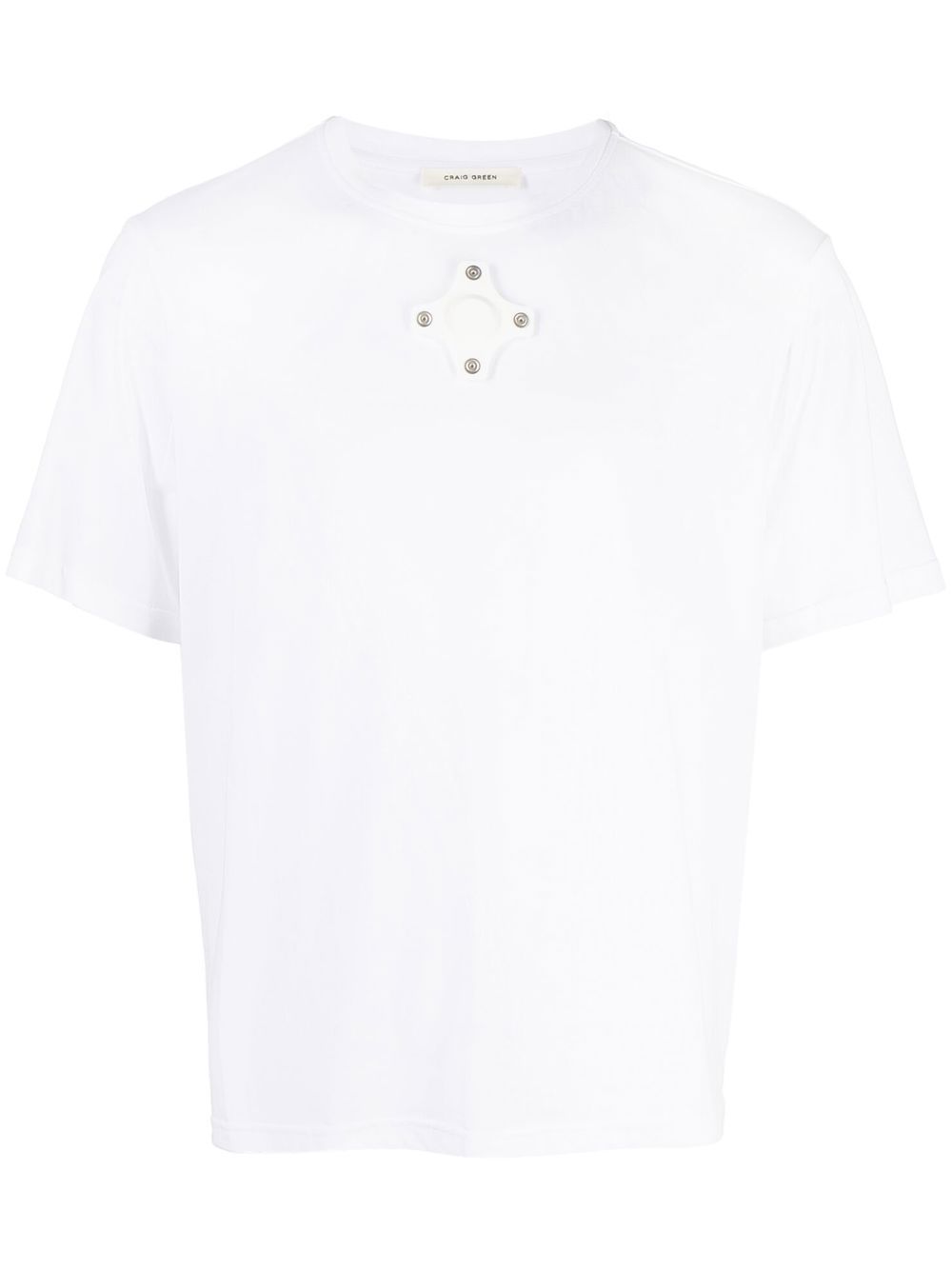 Craig Green eyelet-detail short-sleeve T-shirt - 白色