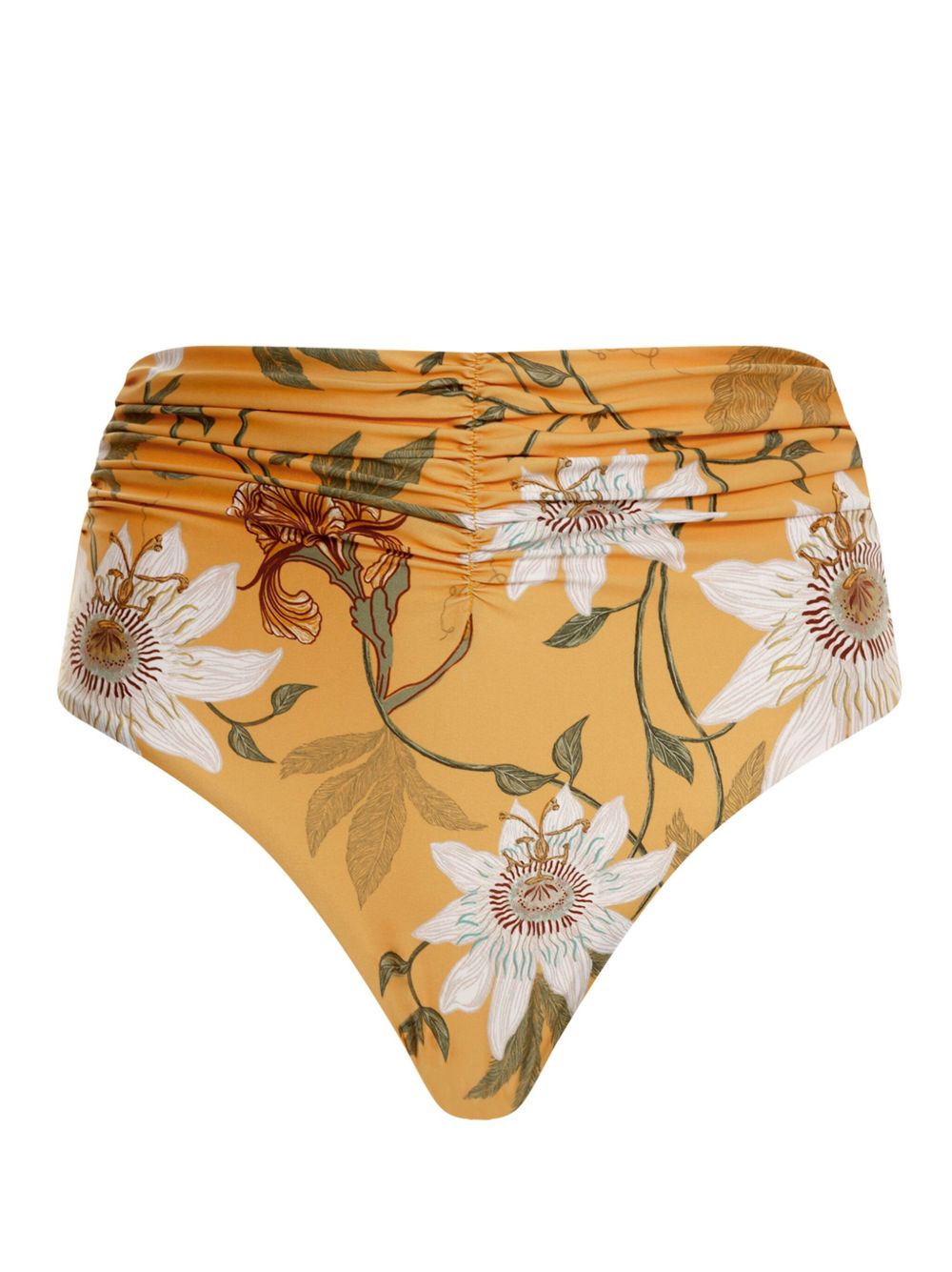 Agua By Agua Bendita Vaiven Pasiflora 花卉印花比基尼三角裤 - 黄色