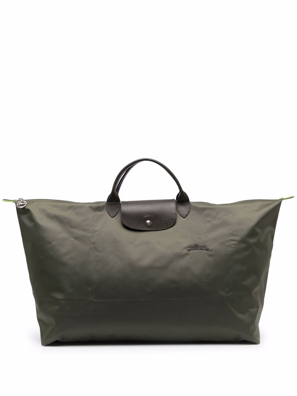 Longchamp Le Pliage Green Travel 大号手提包 - 绿色