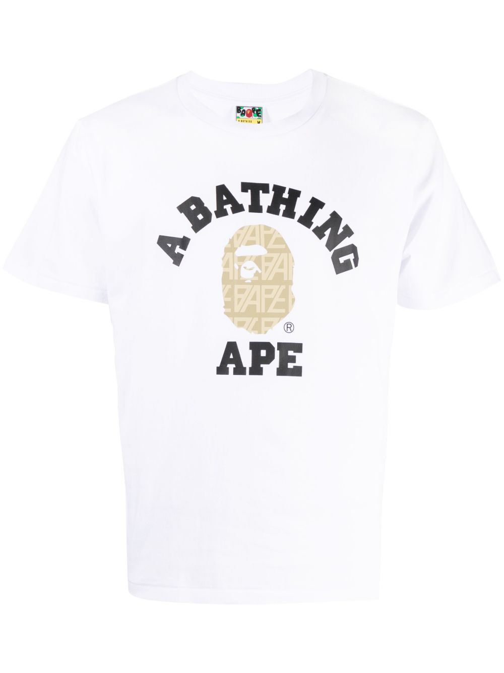 A BATHING APE® 标贴棉T恤 - 白色