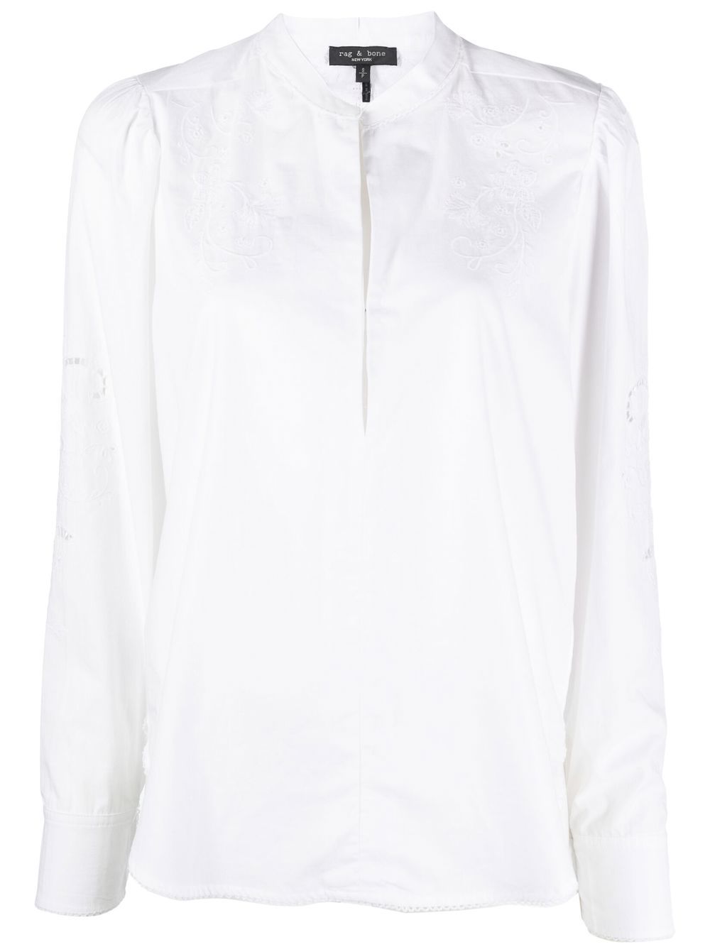 rag & bone Jade 长袖罩衫 - 白色