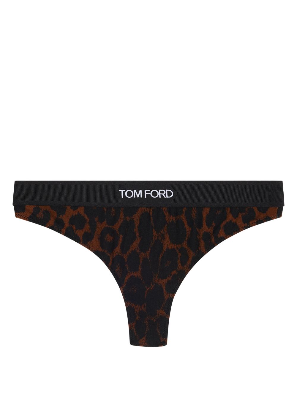 TOM FORD 豹纹三角内裤 - 褐色