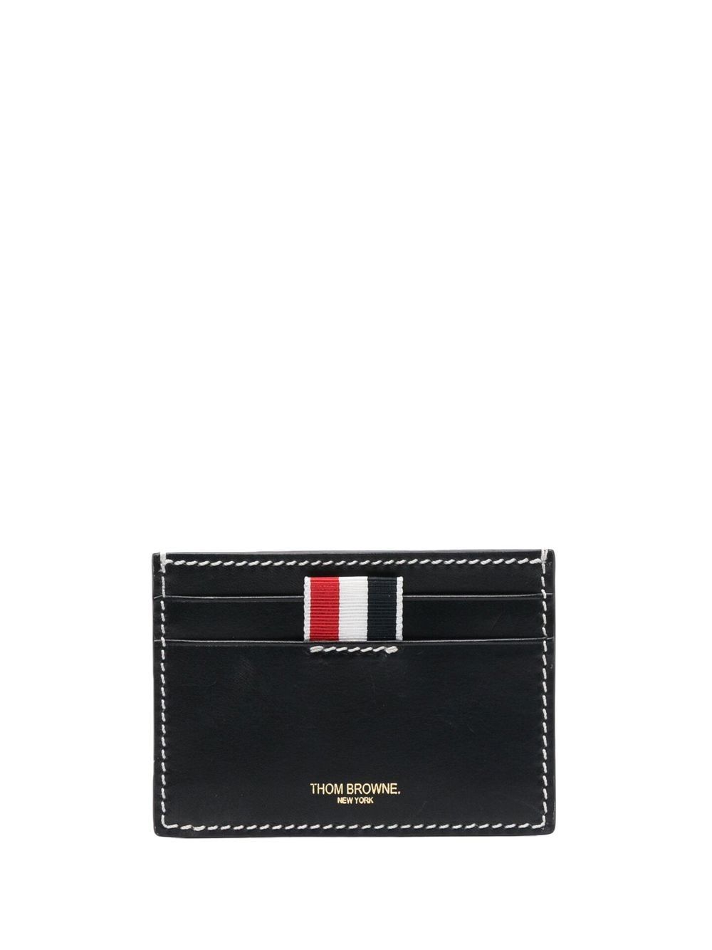 Thom Browne 4-Bar 标签皮质卡夹 - 蓝色