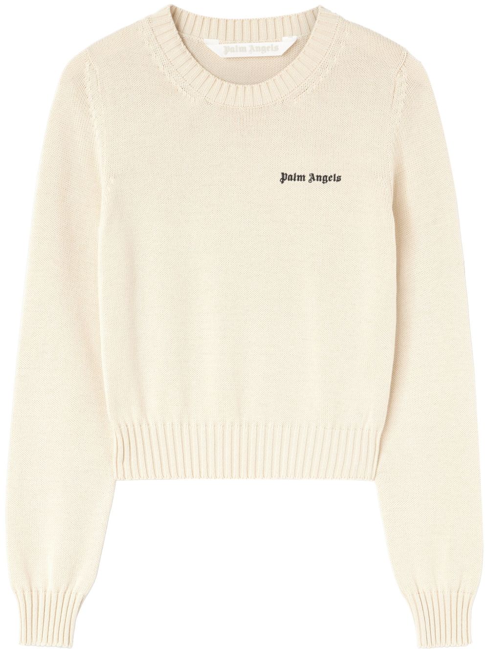 Palm Angels logo刺绣棉毛衣 - 中性色