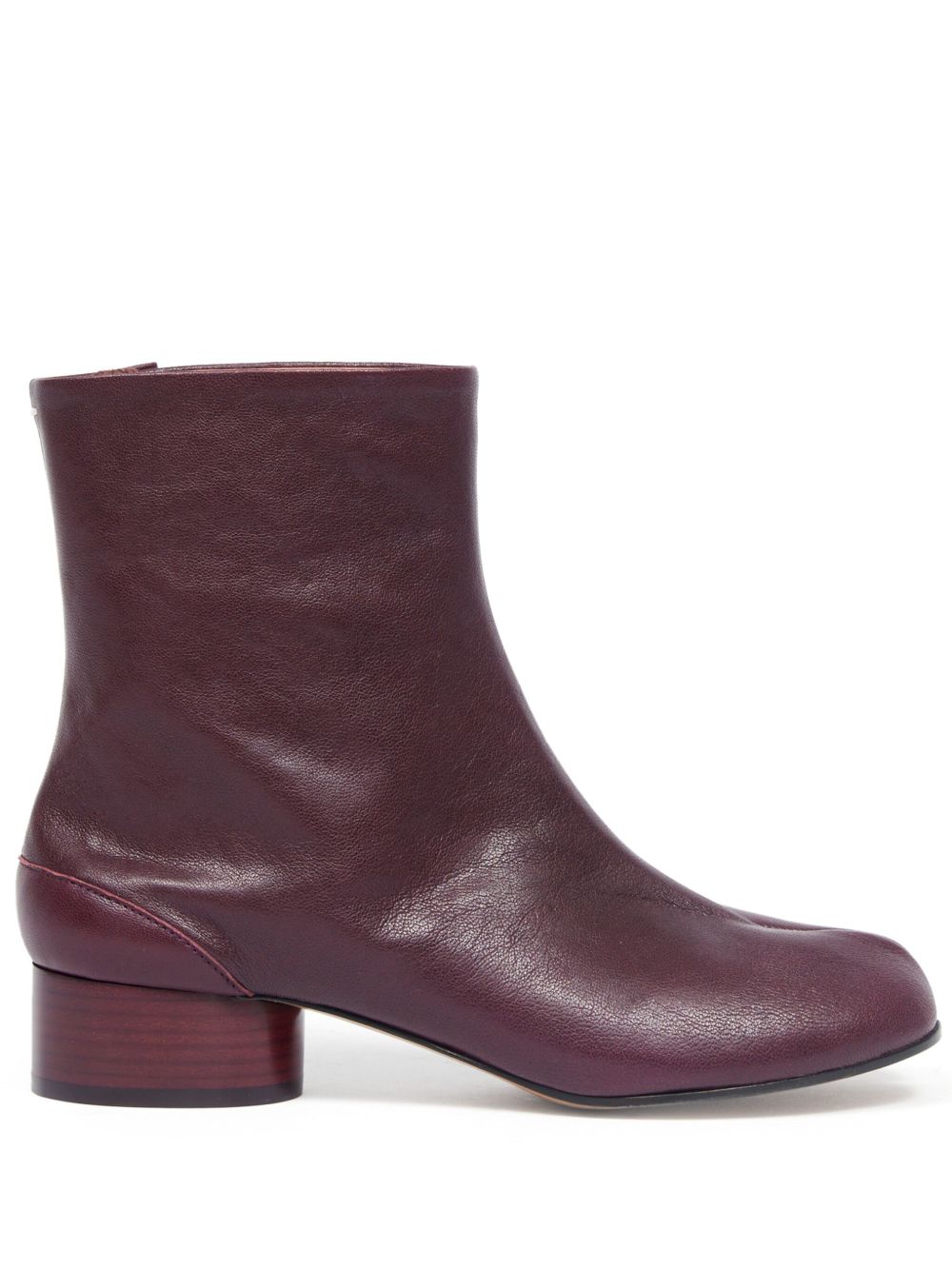 Maison Margiela Tabi 低跟及踝皮靴 - 红色