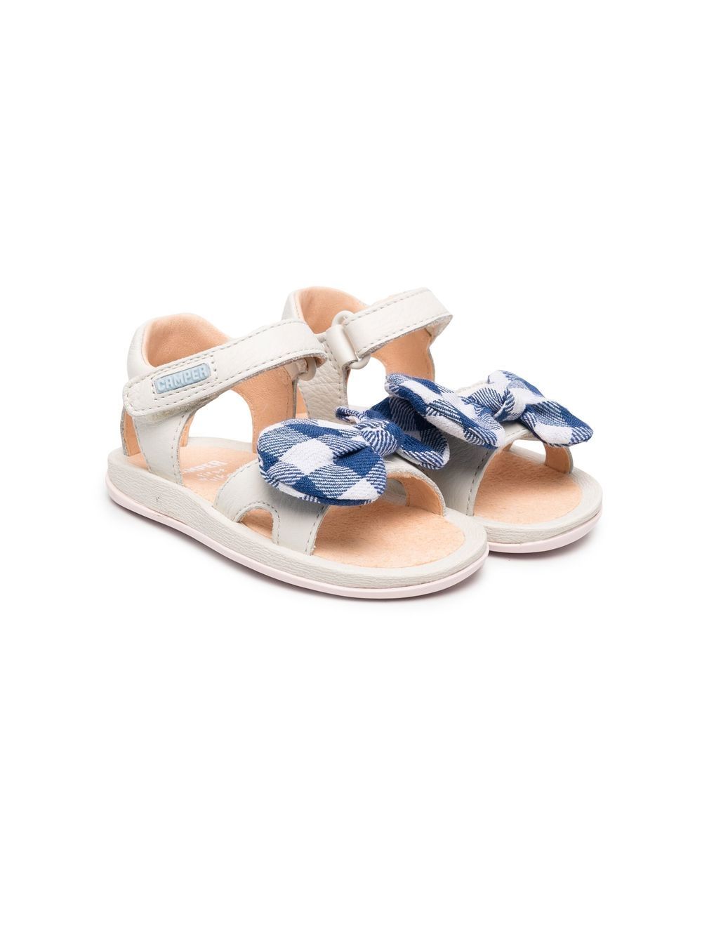 Camper Kids 蝴蝶结细节凉鞋 - 白色
