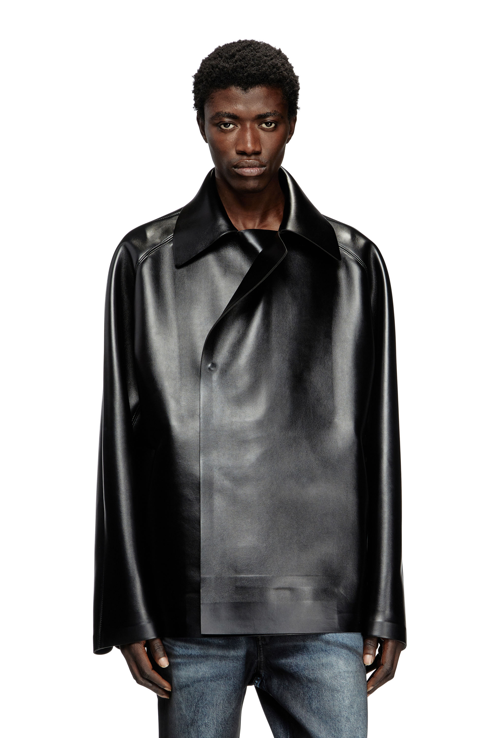 Diesel - Oversized neoprene-bonded tailored jacket - Jackets - Unisex - Black