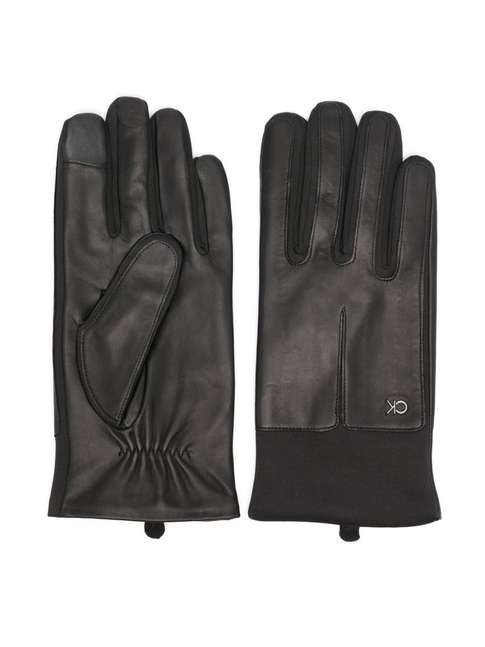 Calvin Klein Leather gloves - 黑色
