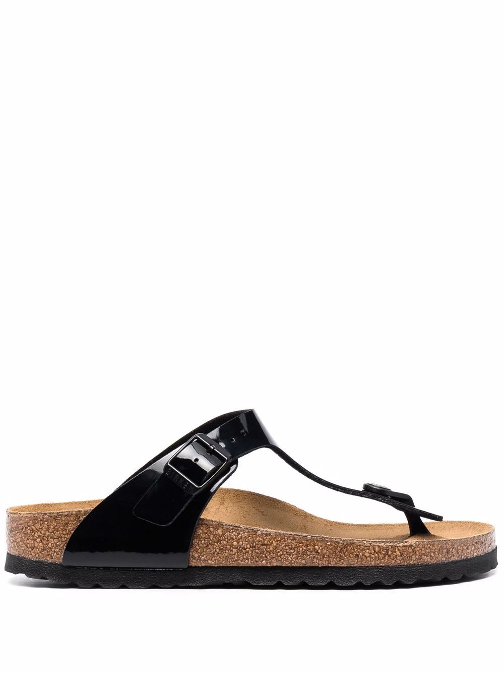 Birkenstock Gizeh 漆皮凉鞋 - 黑色