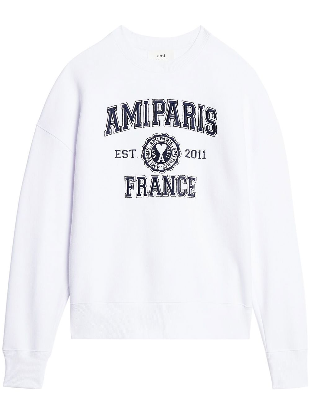 AMI Paris Paris France 印花卫衣 - 白色
