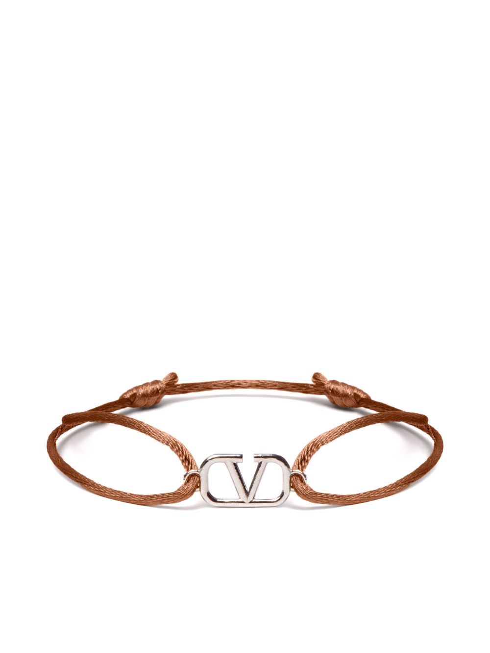 Valentino Garavani VLogo Signature 绳结手链 - 褐色