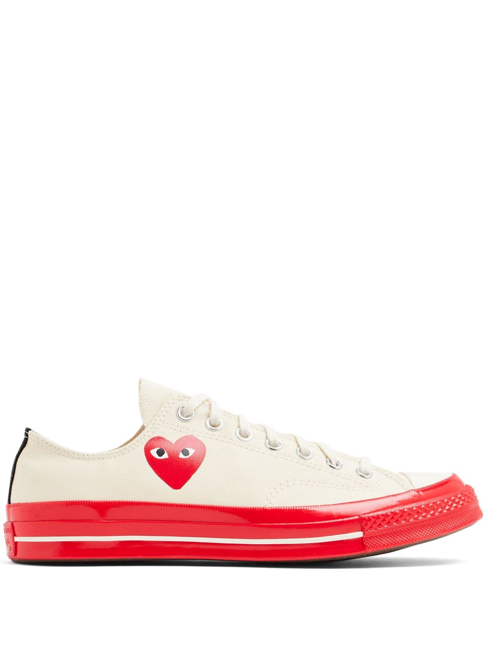 Comme Des Garçons 对比鞋底帆布运动鞋 - 白色