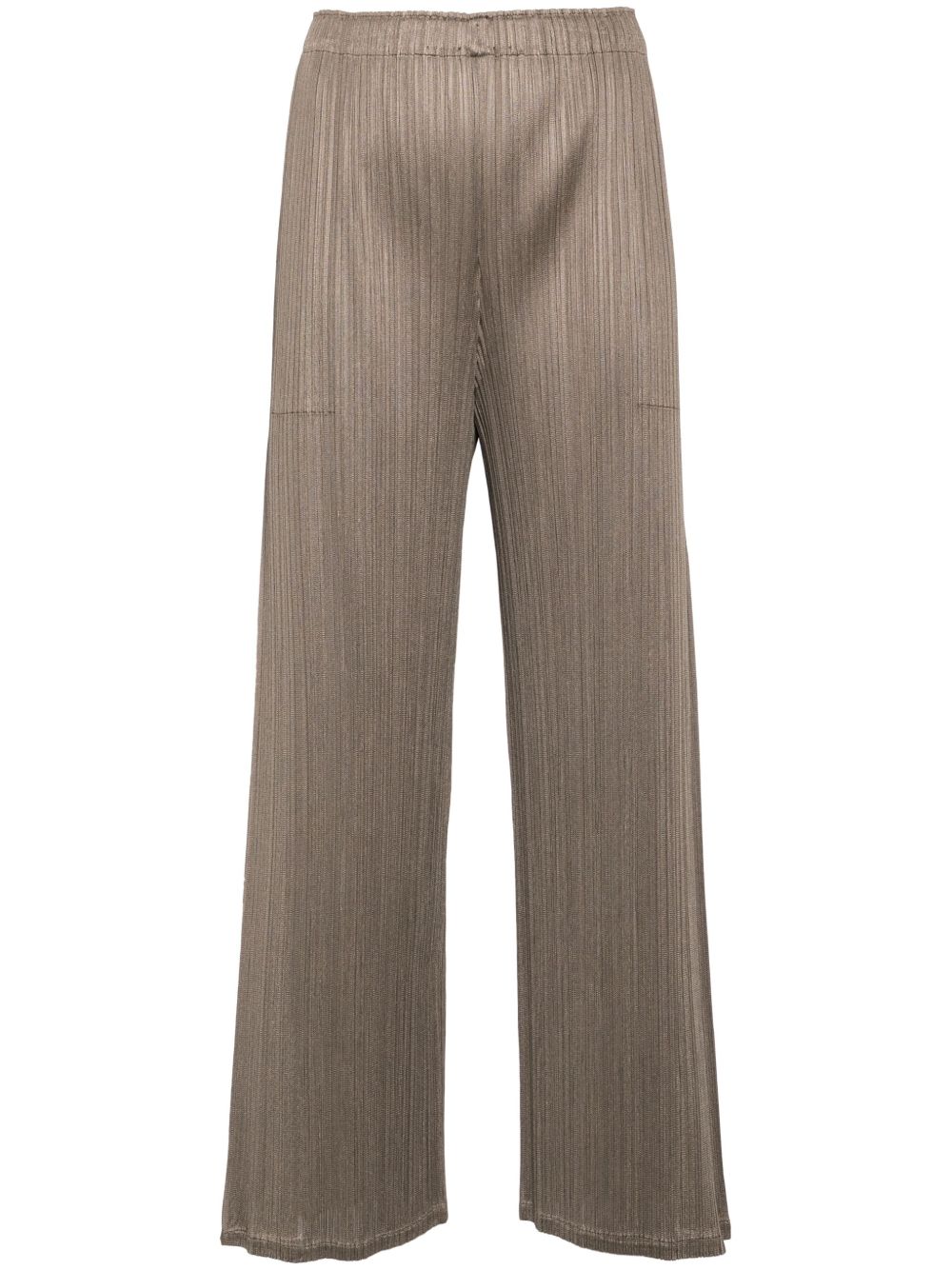 Pleats Please Issey Miyake 细褶直筒裤 - 中性色