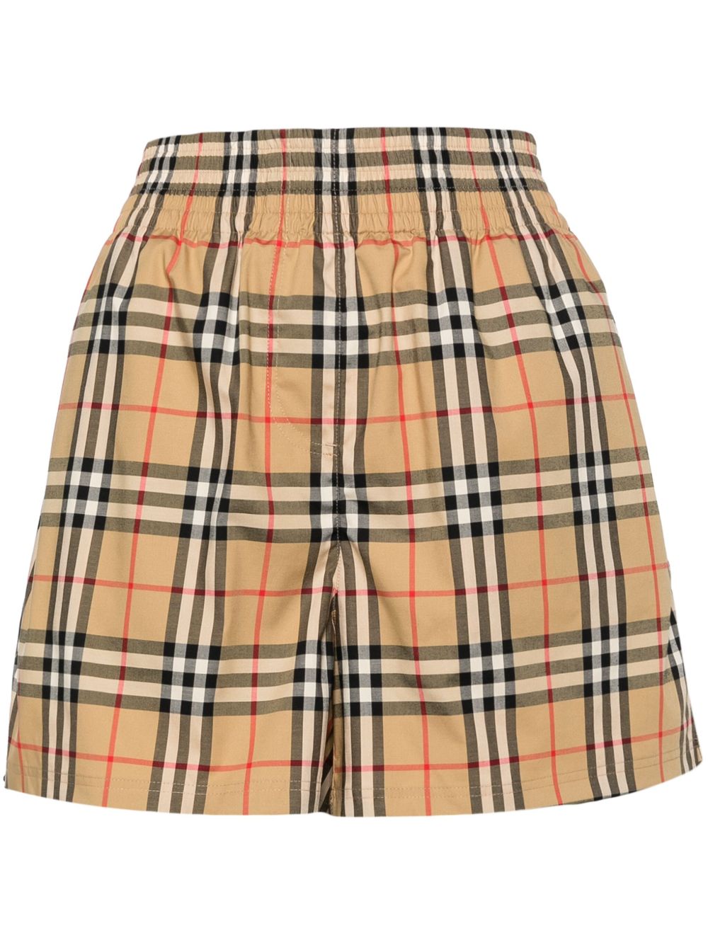 Burberry 经典格纹图案短裤 - 褐色
