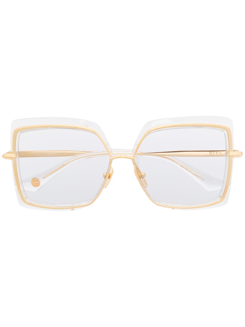 Dita Eyewear Narcissus 方框太阳眼镜 - 金色