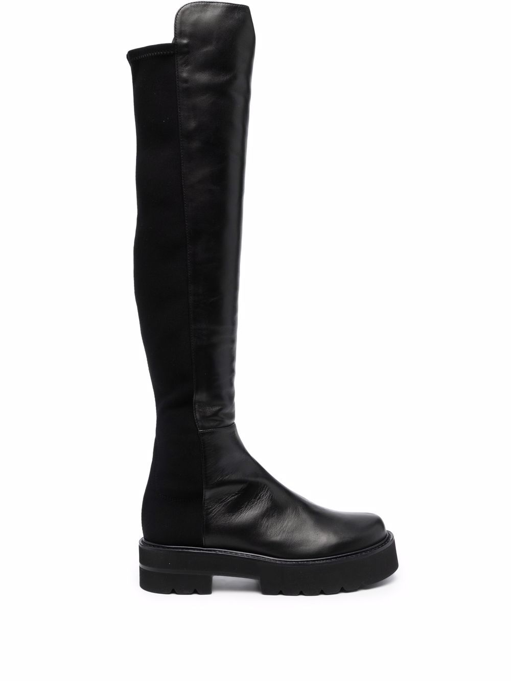 Stuart Weitzman 平底及膝靴 - 黑色