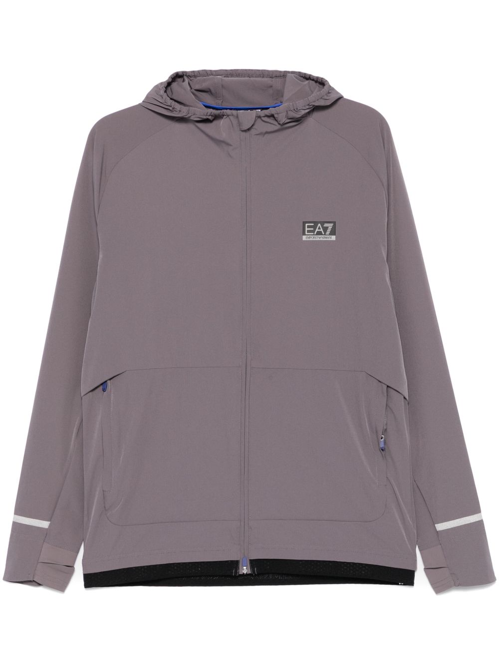 Ea7 Emporio Armani logo印花夹克 - 灰色