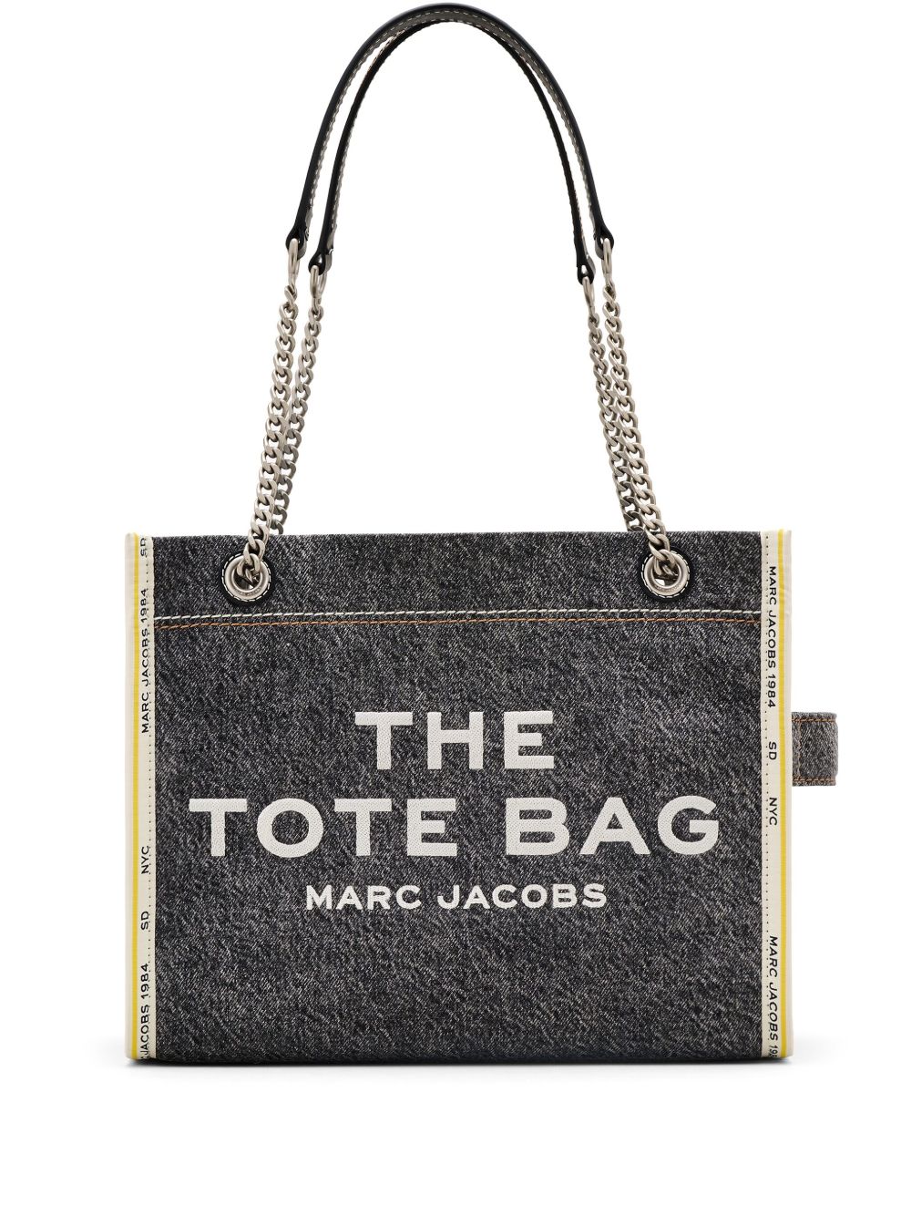Marc Jacobs The Denim Chain 中号手提包 - 黑色