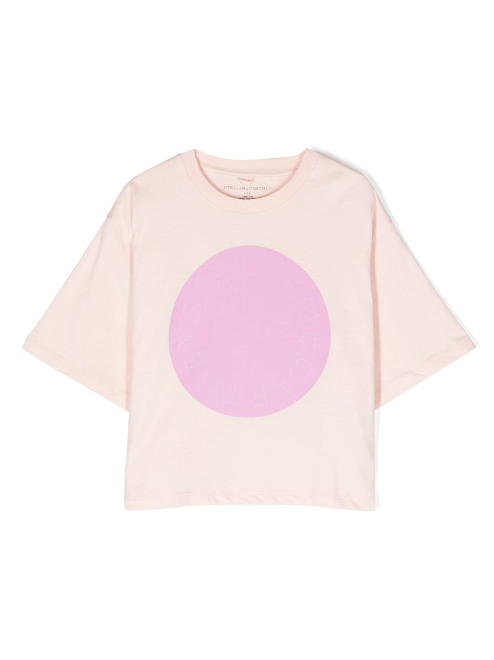Stella McCartney Kids 图案印花棉T恤 - 粉色