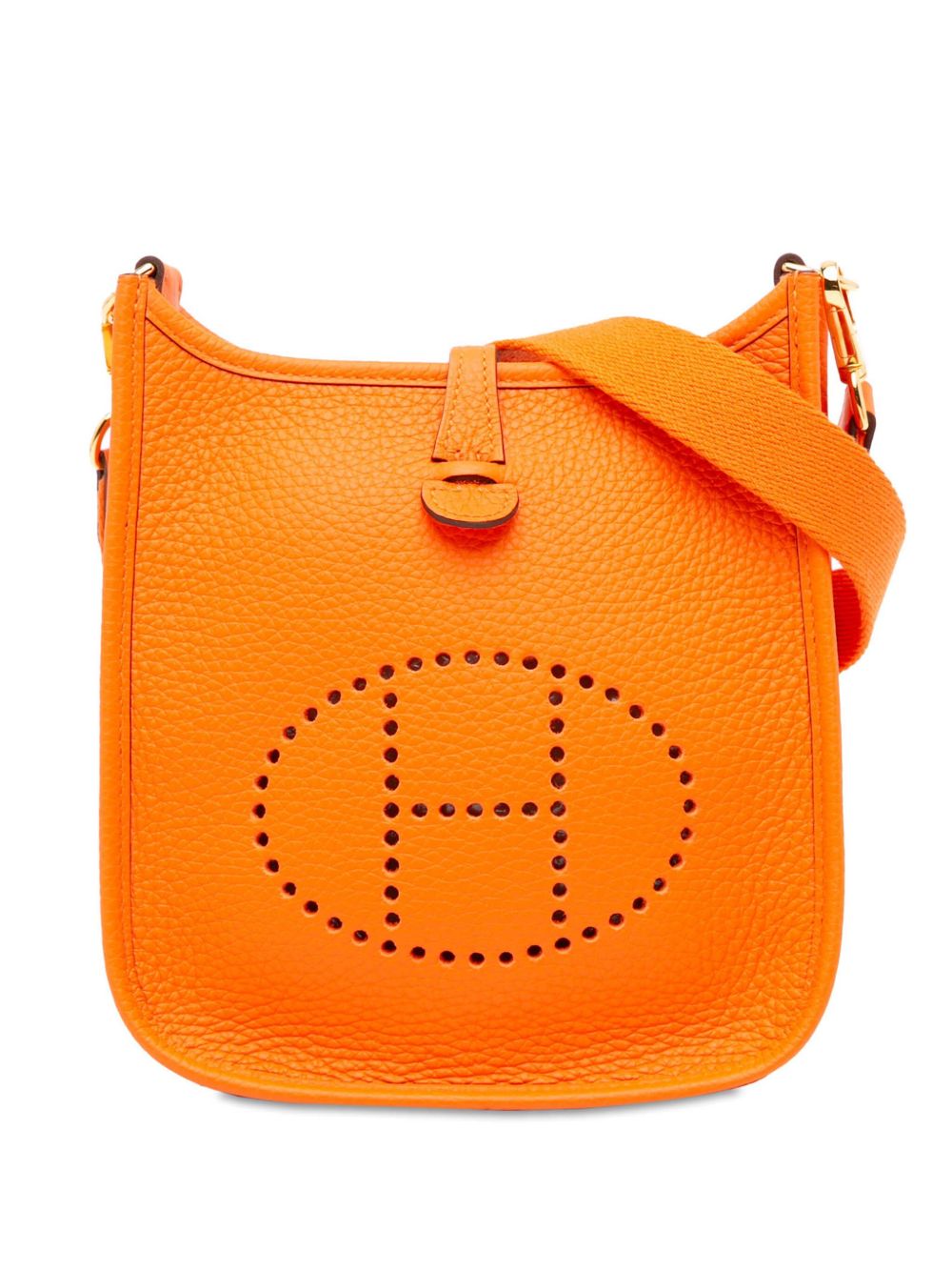 Hermès Pre-Owned Clemence Evelyne TPM 16 斜挎包（2023年典藏款） - 橘色