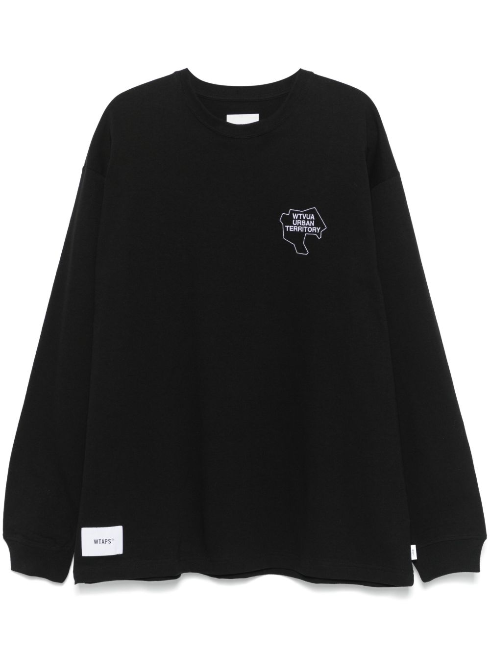 WTAPS logo刺绣T恤 - 黑色