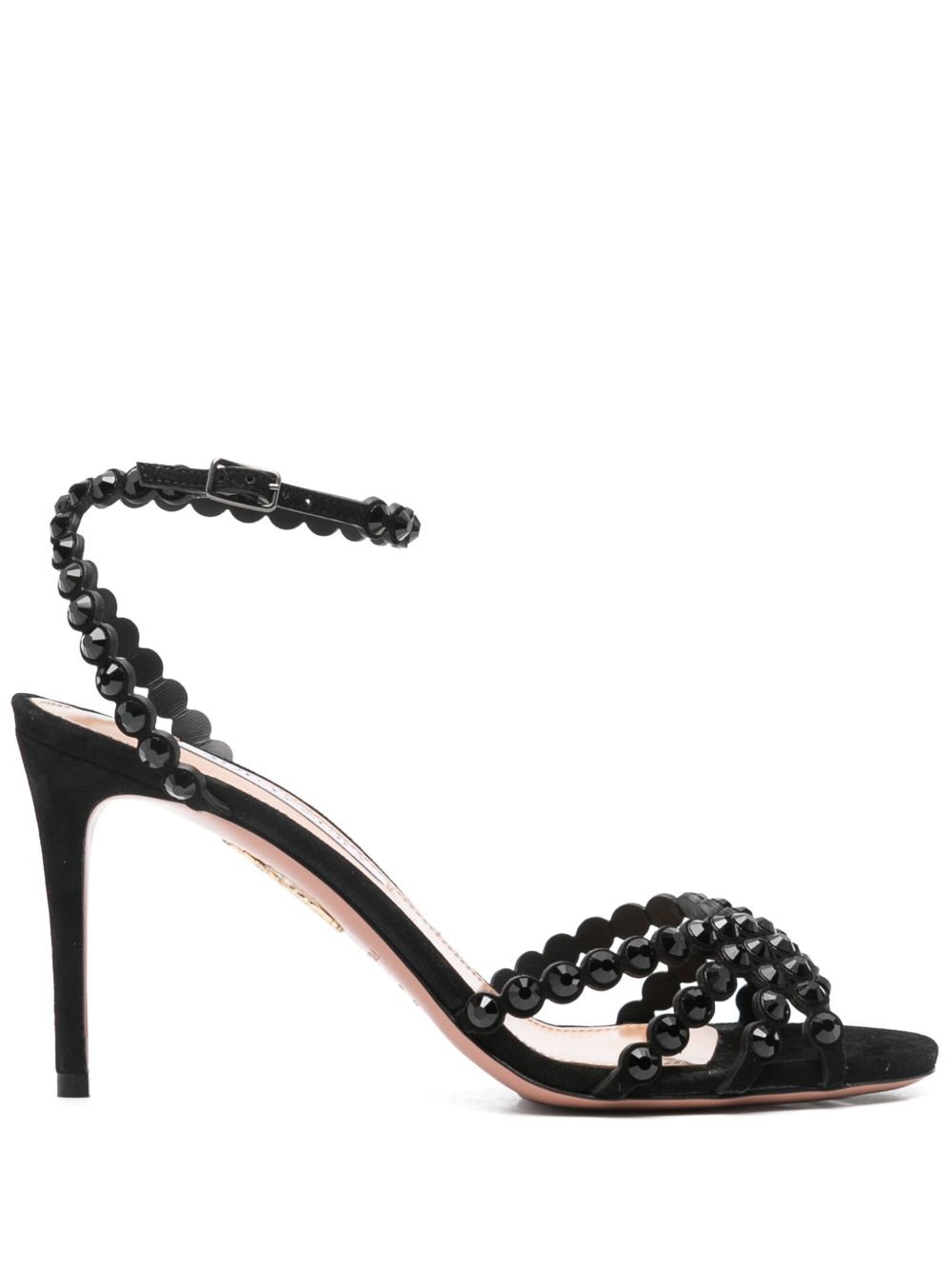 Aquazzura Tequila 高跟凉鞋（8.5厘米） - 黑色