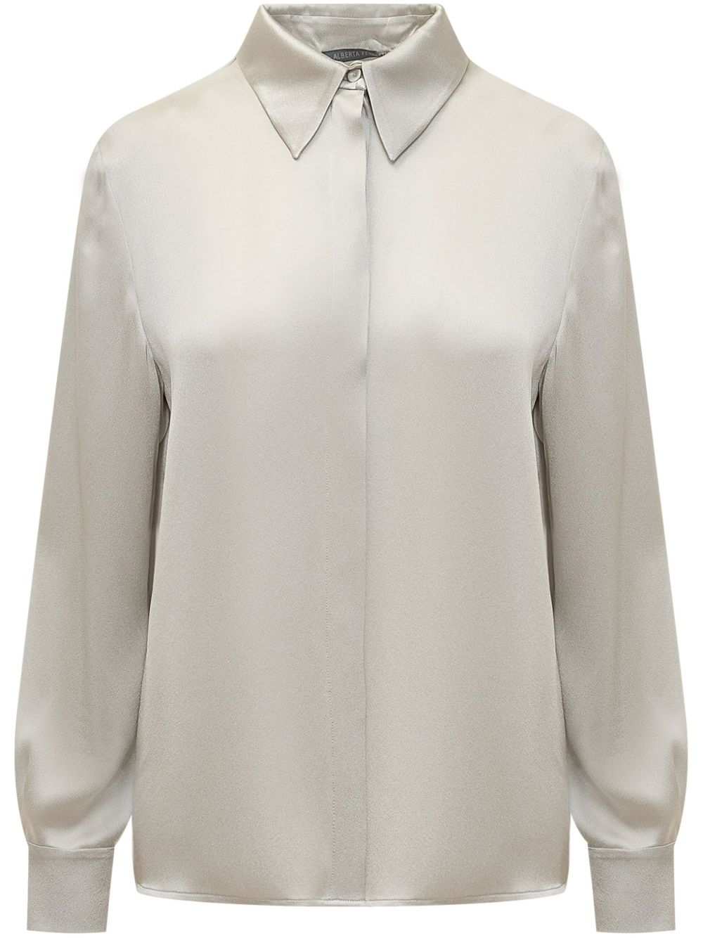 Alberta Ferretti 缎面衬衫 - 灰色