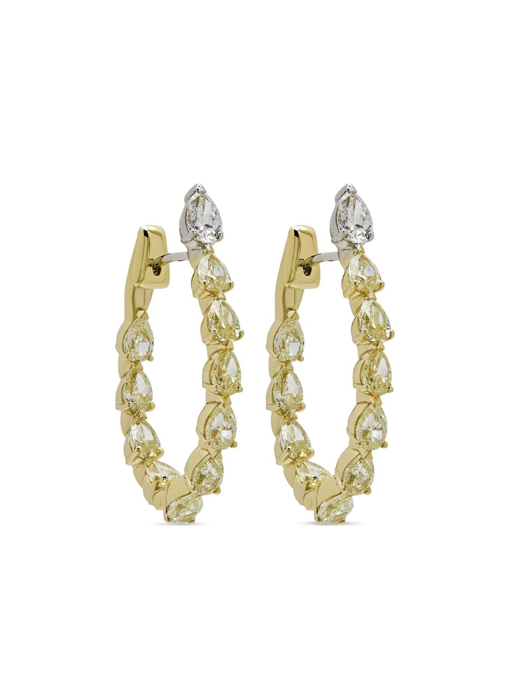 Jewels Aficionado 18K黄金钻石圆形耳环 - 金色