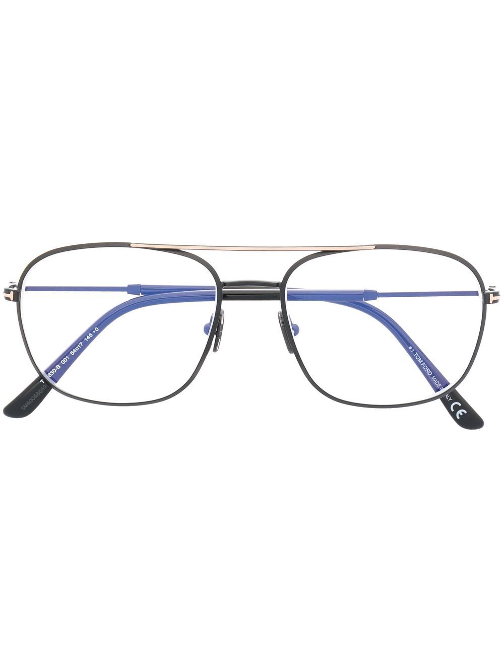 TOM FORD Eyewear 汤姆福特 飞行员镜框光学眼镜 - 黑色