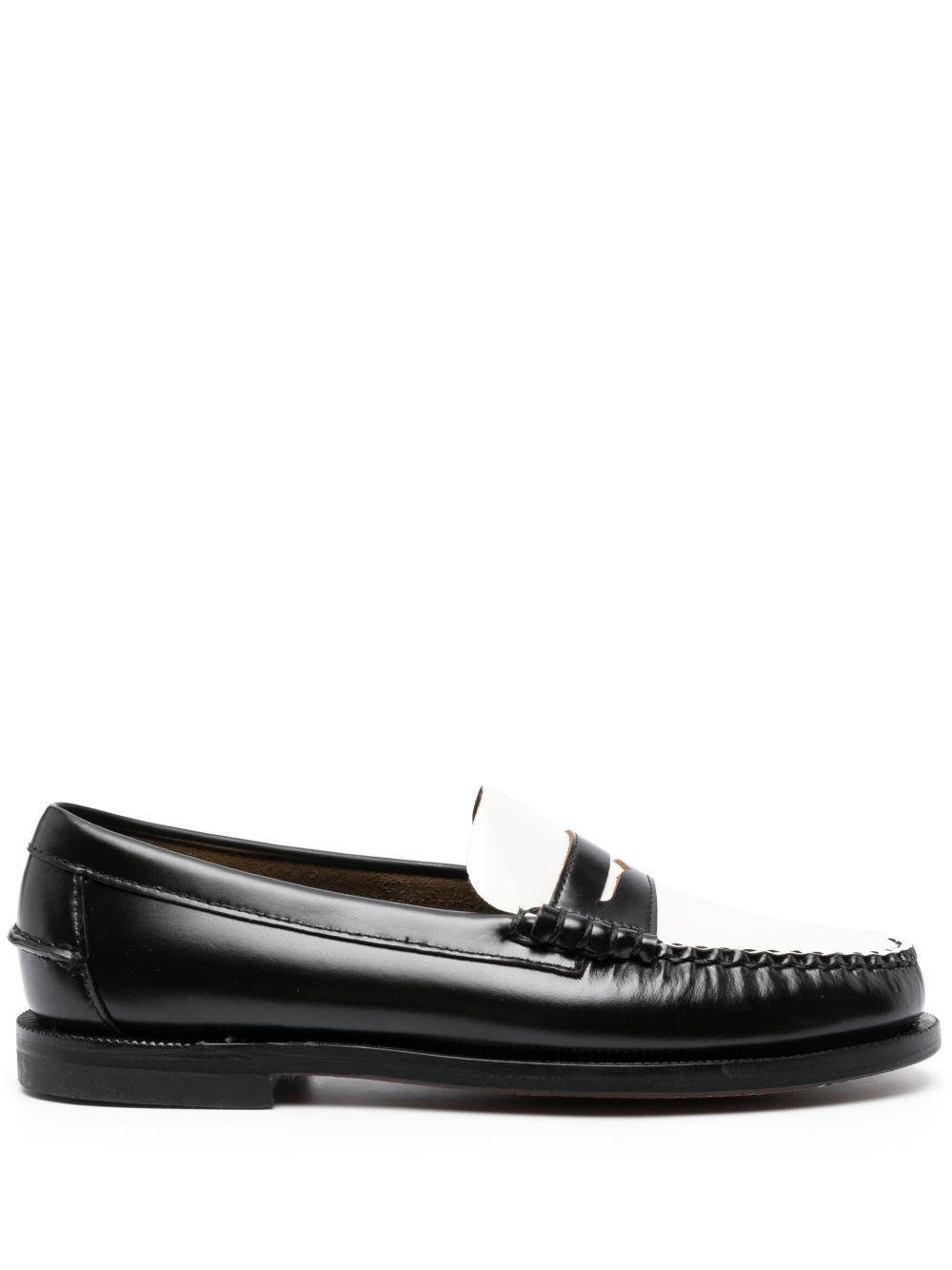Sebago 双色皮质牛津鞋 - 黑色