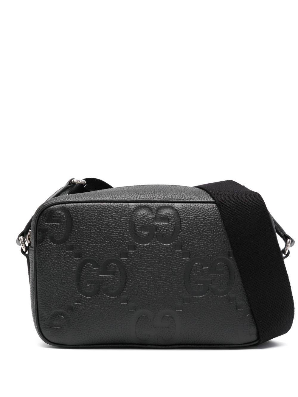 Gucci Jumbo GG 中号邮差包 - 黑色