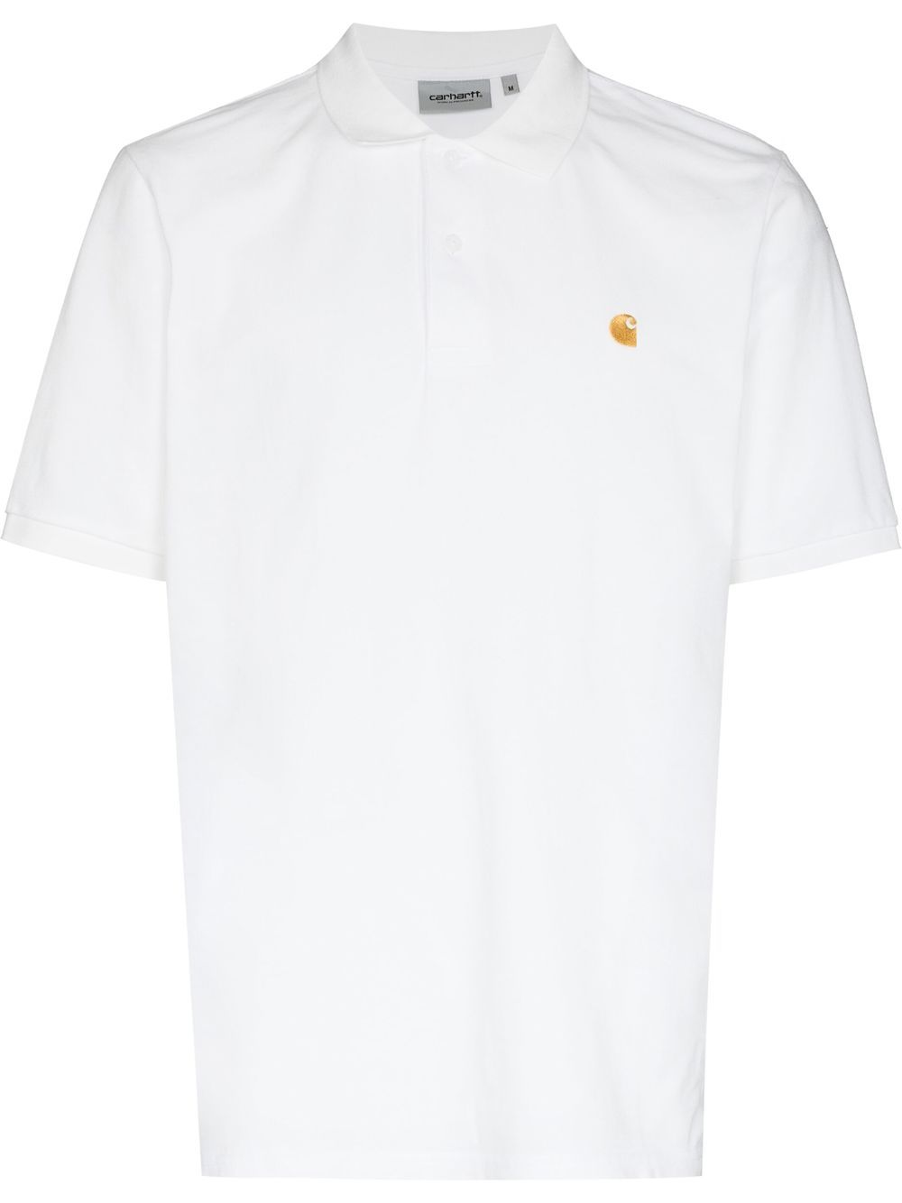 Carhartt WIP logo刺绣polo衫 - 白色