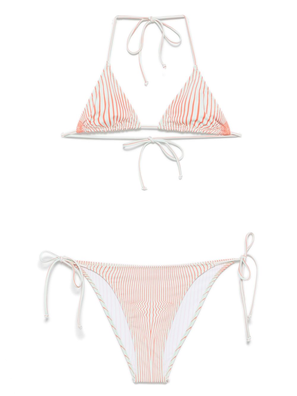 Jean Paul Gaultier Pinstripe Body Morphing 比基尼套装 - 绿色