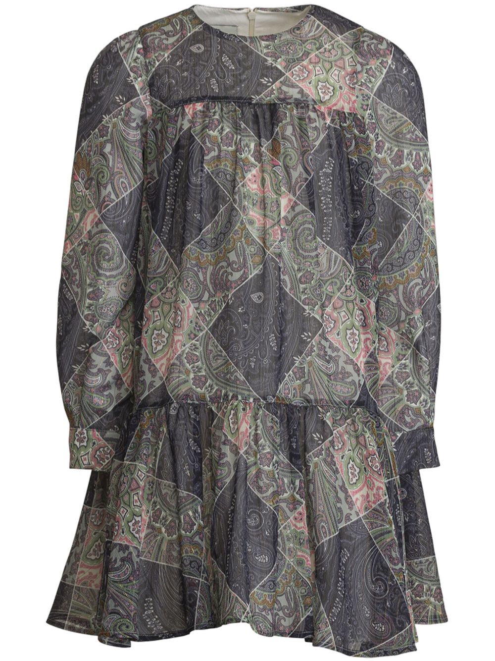 ETRO KIDS 佩斯理印花连衣裙 - 蓝色