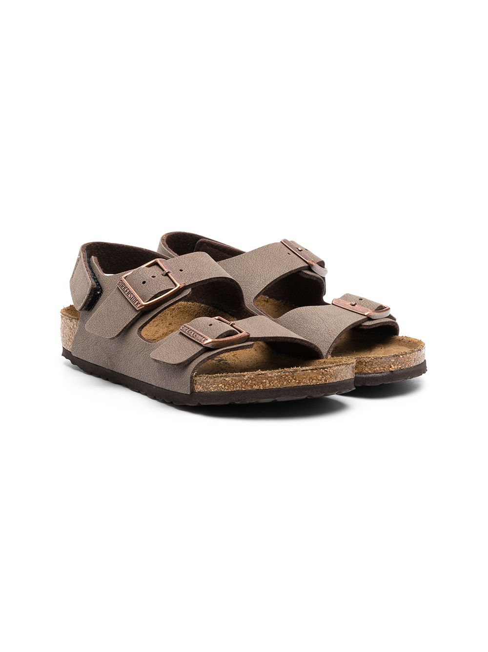 Birkenstock Kids New York 搭扣凉鞋 - 褐色