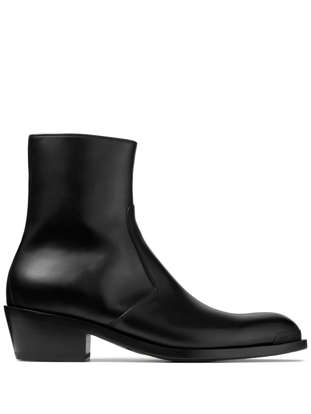 Jimmy Choo Sammy/M 皮质及踝靴 - 黑色