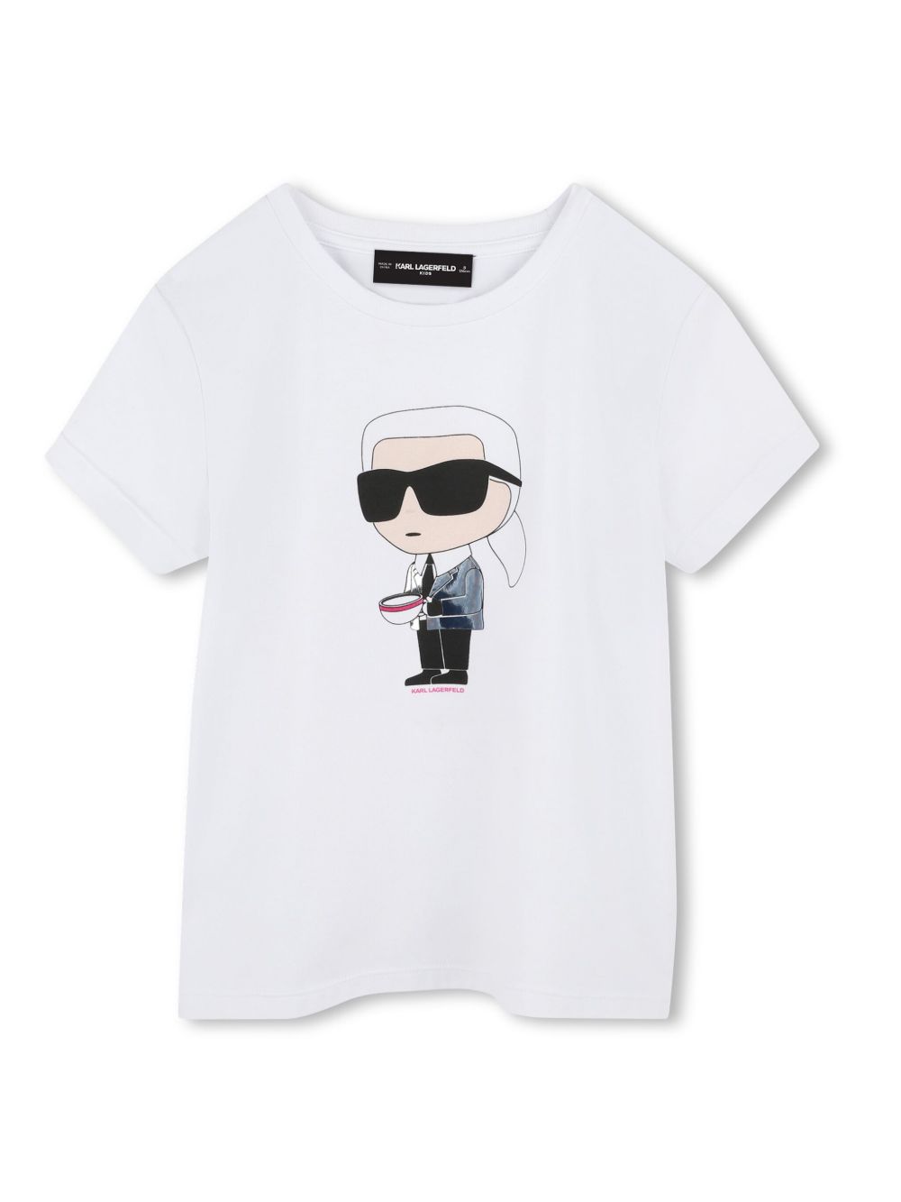 Karl Lagerfeld Kids 图案印花T恤 - 白色