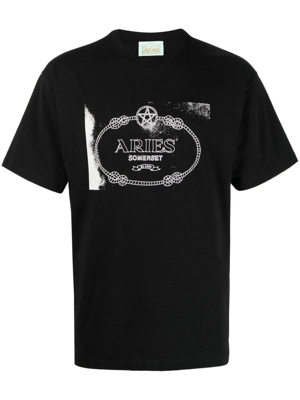 Aries Wiccan Ring 印花棉T恤 - 白色