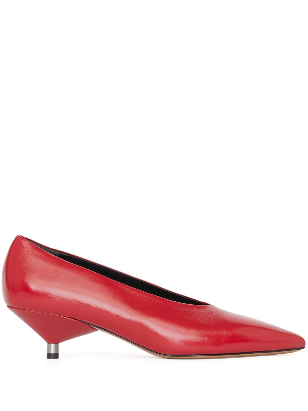 ISABEL MARANT Ebisa 皮质低跟鞋（4.5厘米） - 红色
