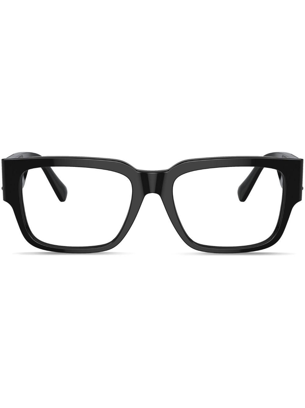 Versace Eyewear 美杜莎长方形框眼镜 - 黑色